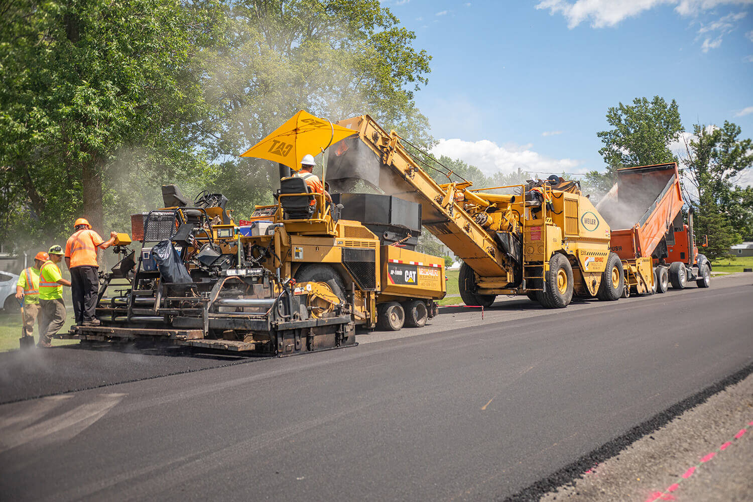 A.L. Blair Construction working on a pavement project